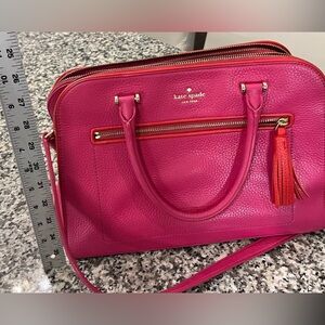 Kate Spade Purse, pink with red trim.